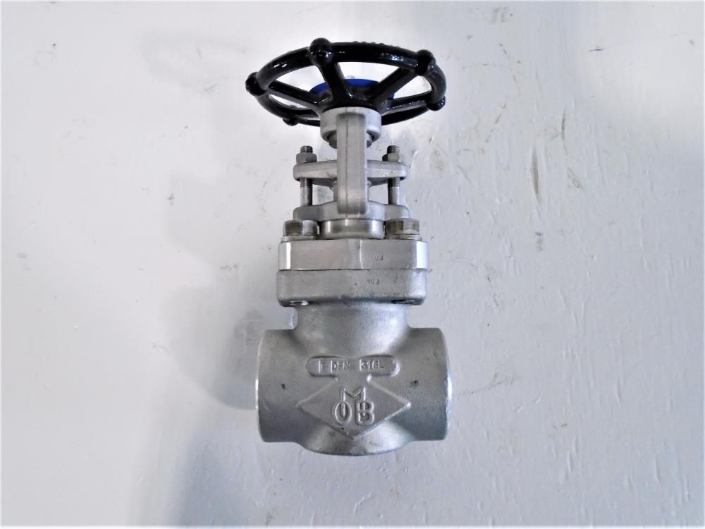 OMB 1-1/2" NPT 800# 316L Gate Valve, Cat: 610 NACE